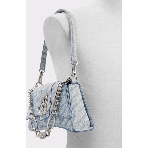 NWT~ALDO X BARBIE VOGUE Blue & Rhinestones Limited Edition Shoulder Bag Purse - Picture 6 of 9